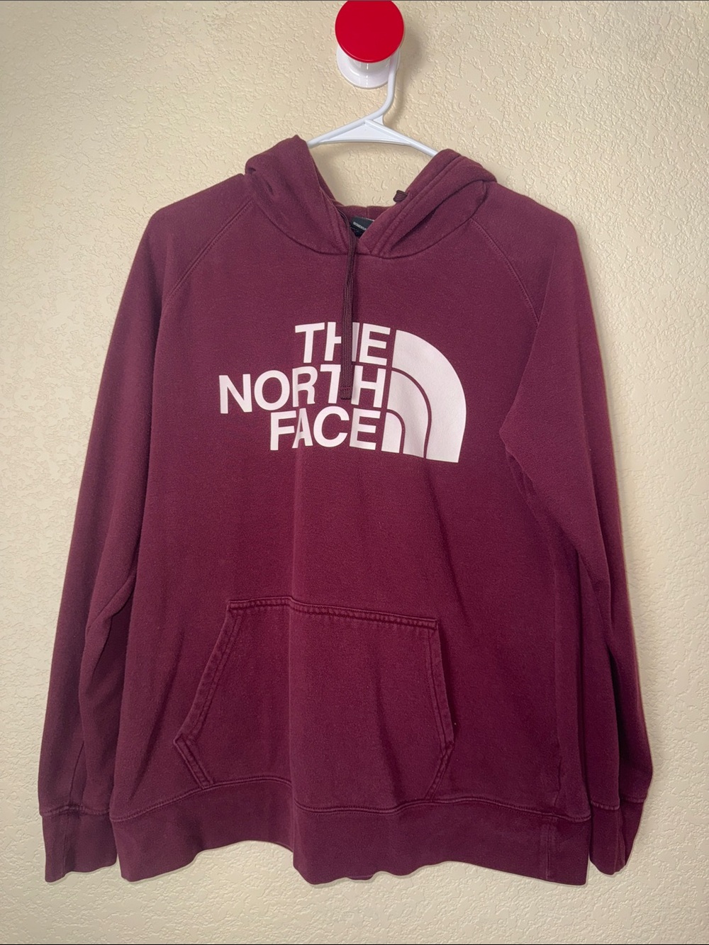 The North Face Burgundy Logo Pullover Hoodie Women’s L